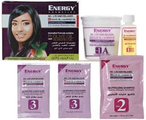 مجموعة تمليس الشعر بخلاصة زيت الزيتون واللوز من إنيرجي كوزماتيكس