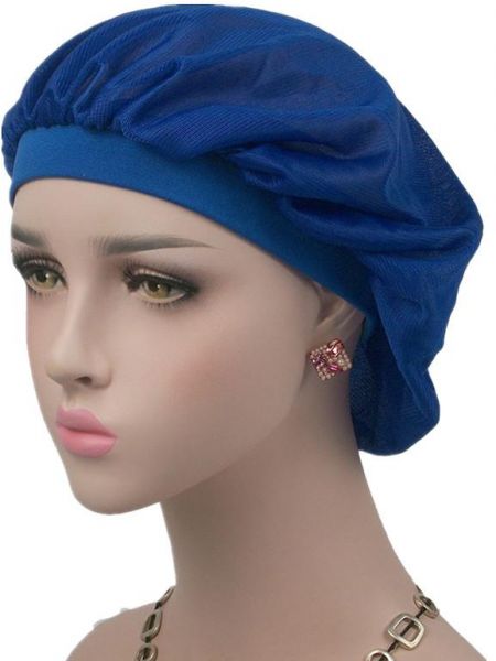 بونيه الشعر كاب متعدد الاستخدامات باللون الأزرق